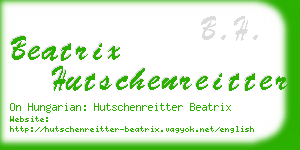 beatrix hutschenreitter business card